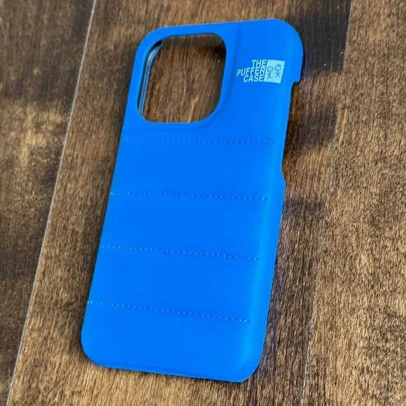Blue iPhone 14Pro Puffer Case - Picture 2 of 4
